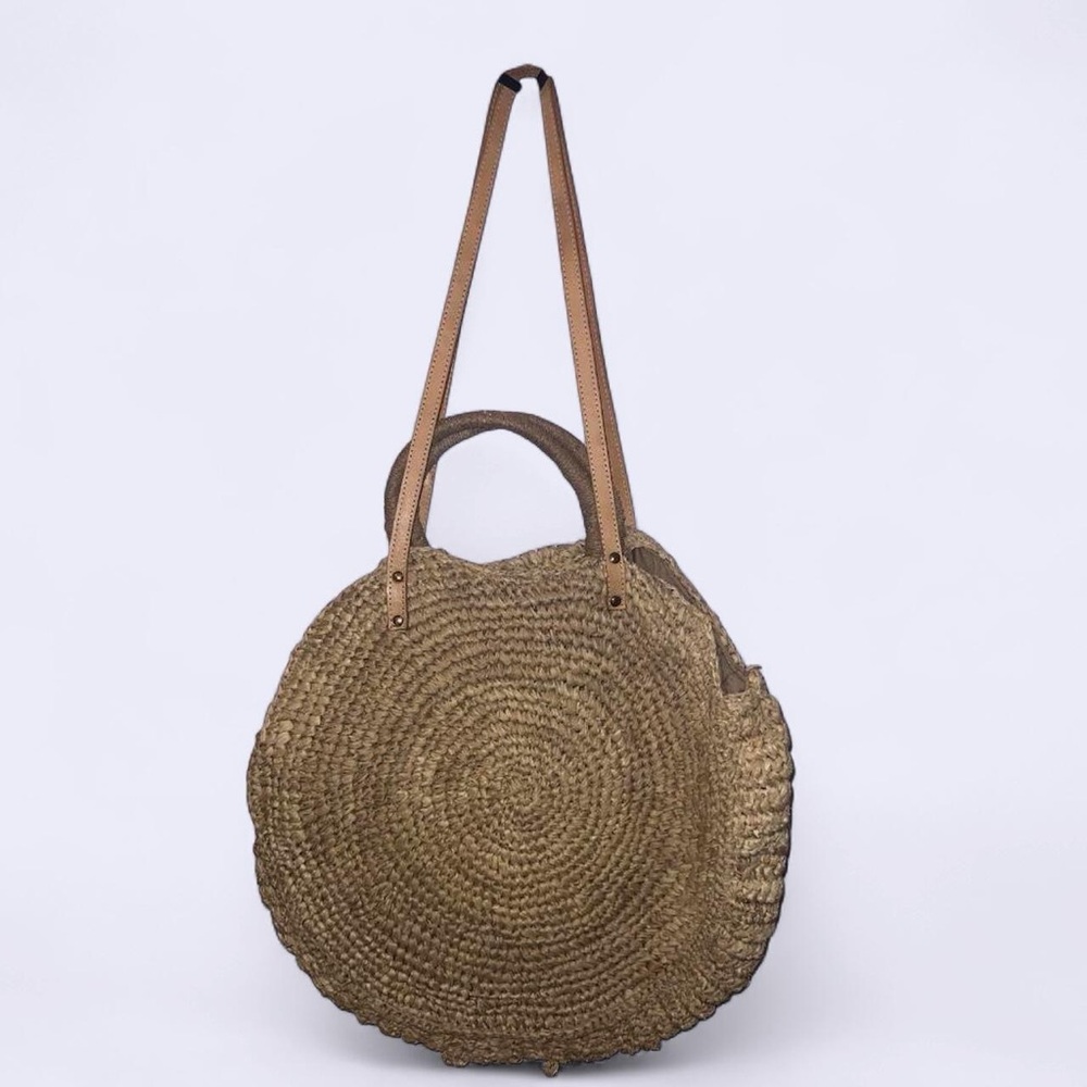 Aerie Tan Shoulder Bag with Woven Design